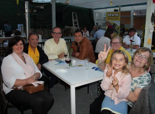 Assia, Freddy, Yves, Jeroen, Jetty en Gerda